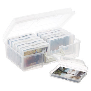 Iris® 12-Case 4"" x 6"" Photo Storage Carrier Translucent | The Container Store