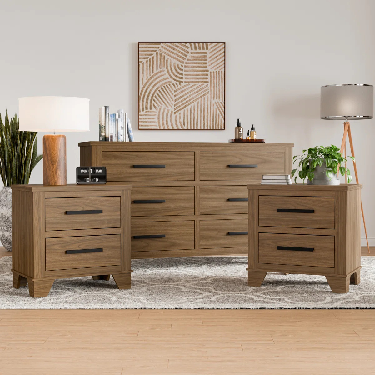 Antibes Chaunce 3-Piece Bedroom Set (Dresser + 2 Nightstands) | Wayfair North America
