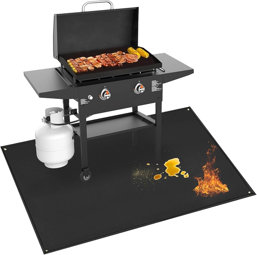 70 x 48 in Grill Mats for Outdoor Grill Compatible with Blackstone 28in & 36in Griddle, Fireproof... | Amazon (US)