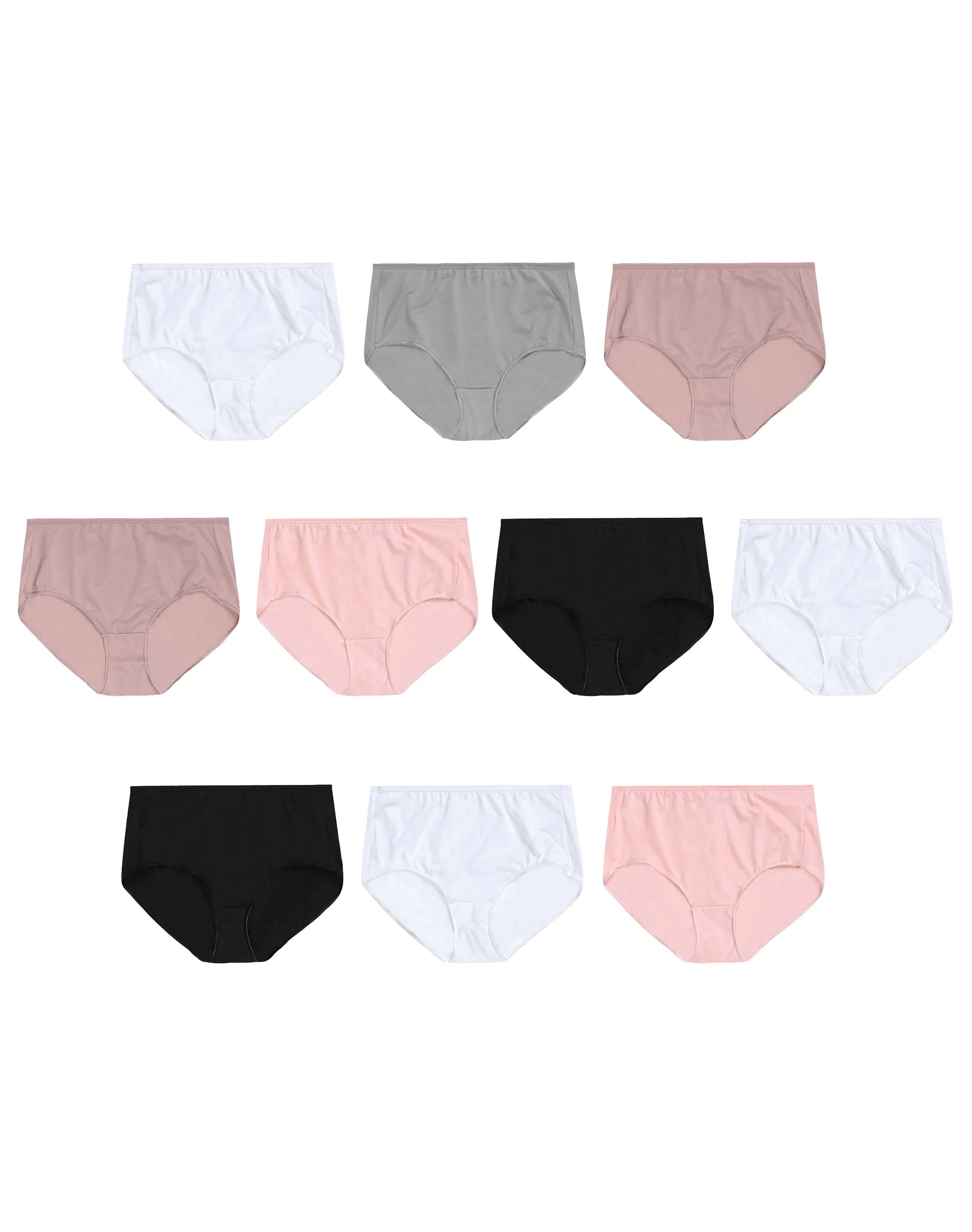 Hanes Breathable Mesh Women's Brief Underwear, 10-Pack Assorted 10 | Hanes.com