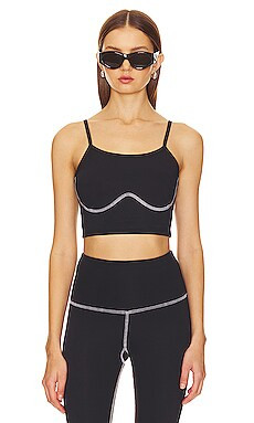 STRUT-THIS The Stitch Bustier Sports Bra in Black from Revolve.com | Revolve Clothing (Global)