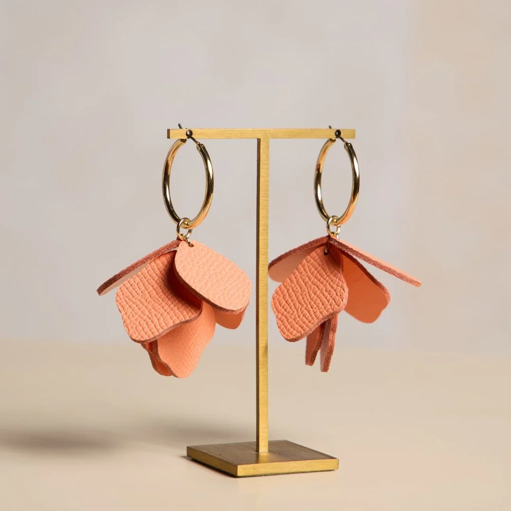 Cantaloupe Margot | Nickel and Suede