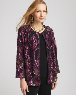 Travelers™ Collection Mesh Embroidered Jacket | Chico's
