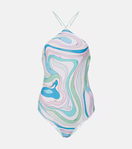 Printed halterneck swimsuit | Mytheresa (US/CA)