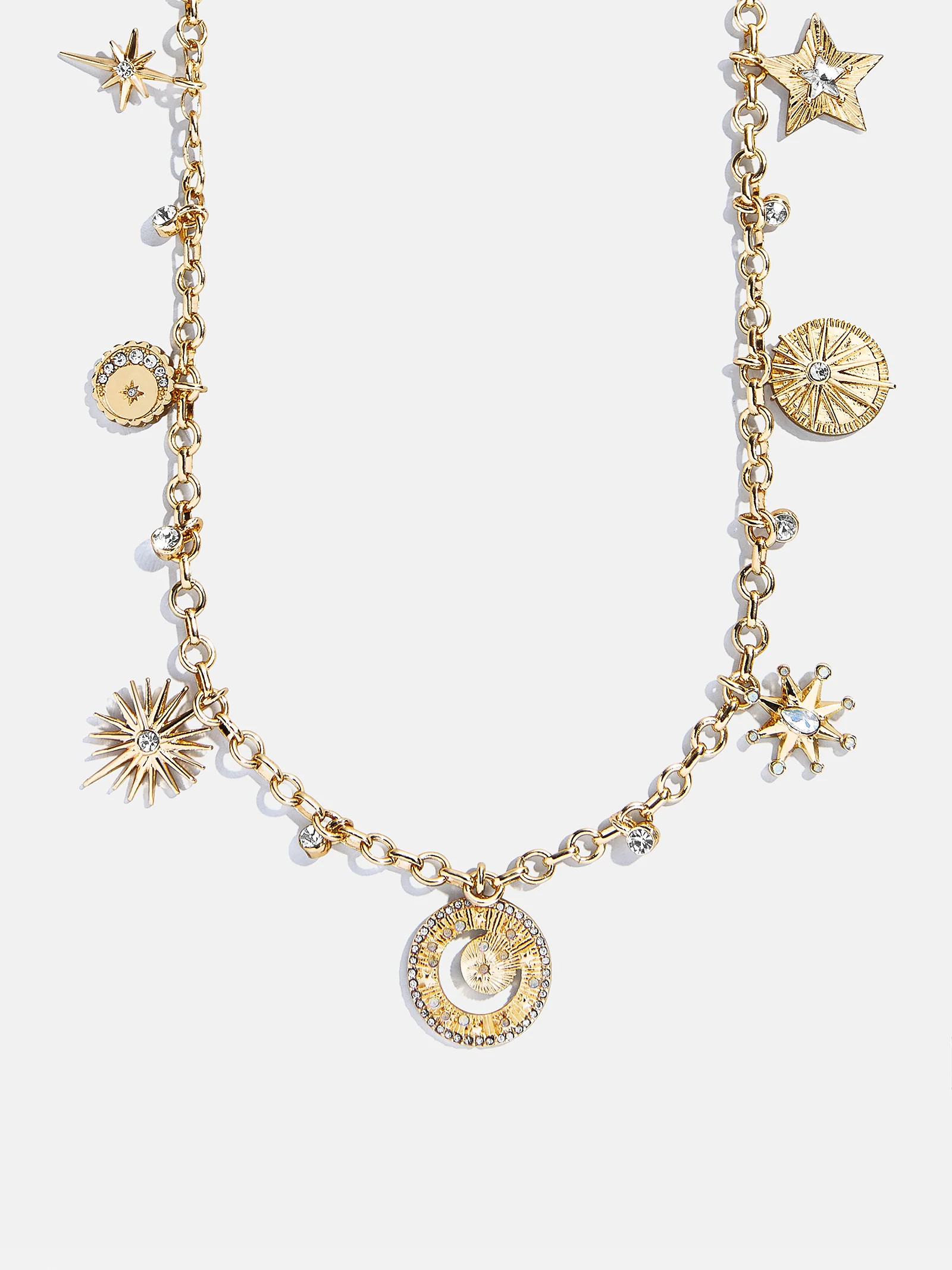 Star Power Celestial Charm Necklace - Gold/Pavé | BaubleBar