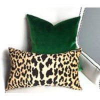 Velvet Pillow Covers, Throw Pillows, Leopard Pillow cover, Pillow case, Gold Black Pillow, LUMBAR | Etsy (US)