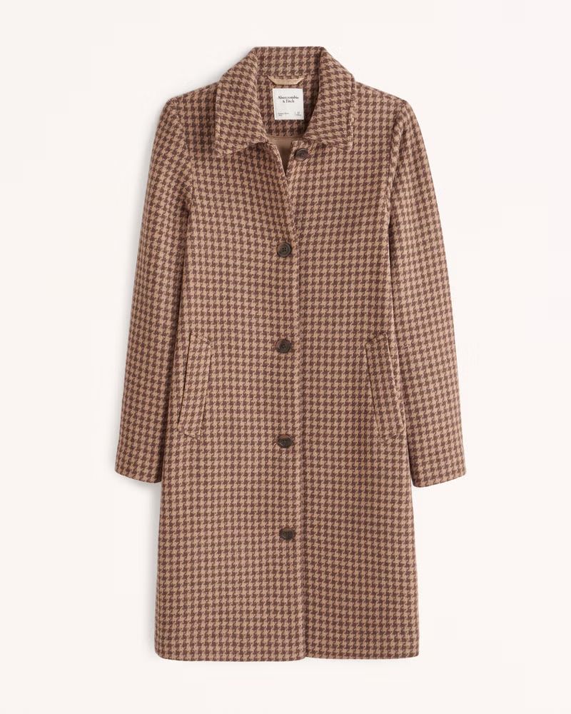 Women's Wool-Blend Mod Coat | Women's | Abercrombie.com | Abercrombie & Fitch (US)