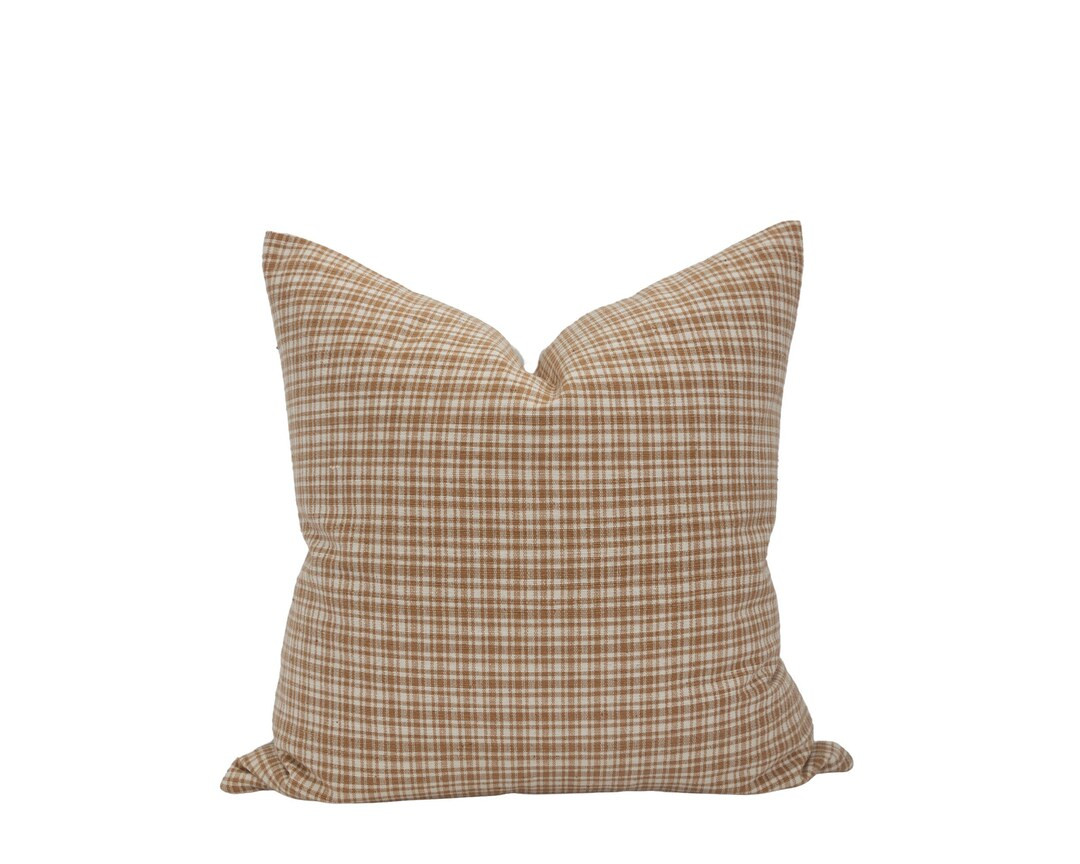 HENRY Rust Plaid Pillow Cover Rust Woven Pillow Cover Rust Pillow Modern Plaid Pillow Farmhouse P... | Etsy (CAD)