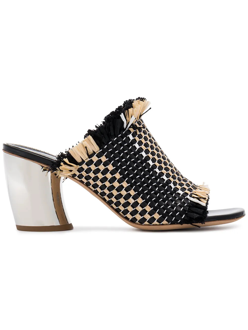 Proenza Schouler Black Woven 70 Mules | FarFetch Global