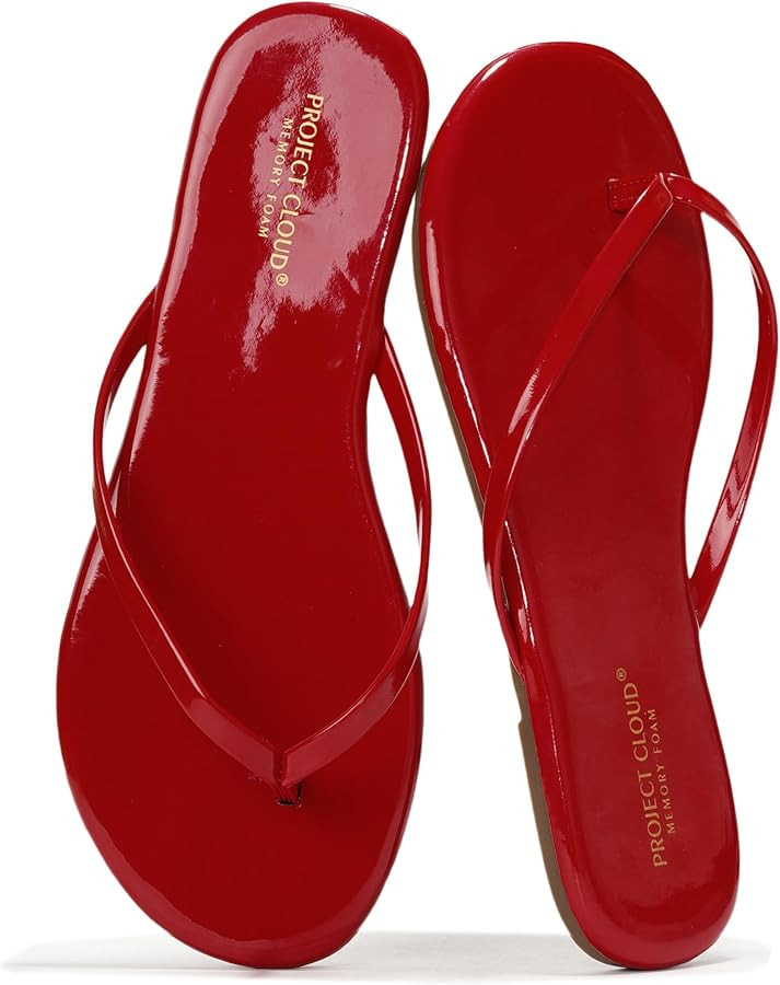 Project Cloud Flip Flops for Women Memory Foam Flats Sandals (Foundations) | Amazon (US)