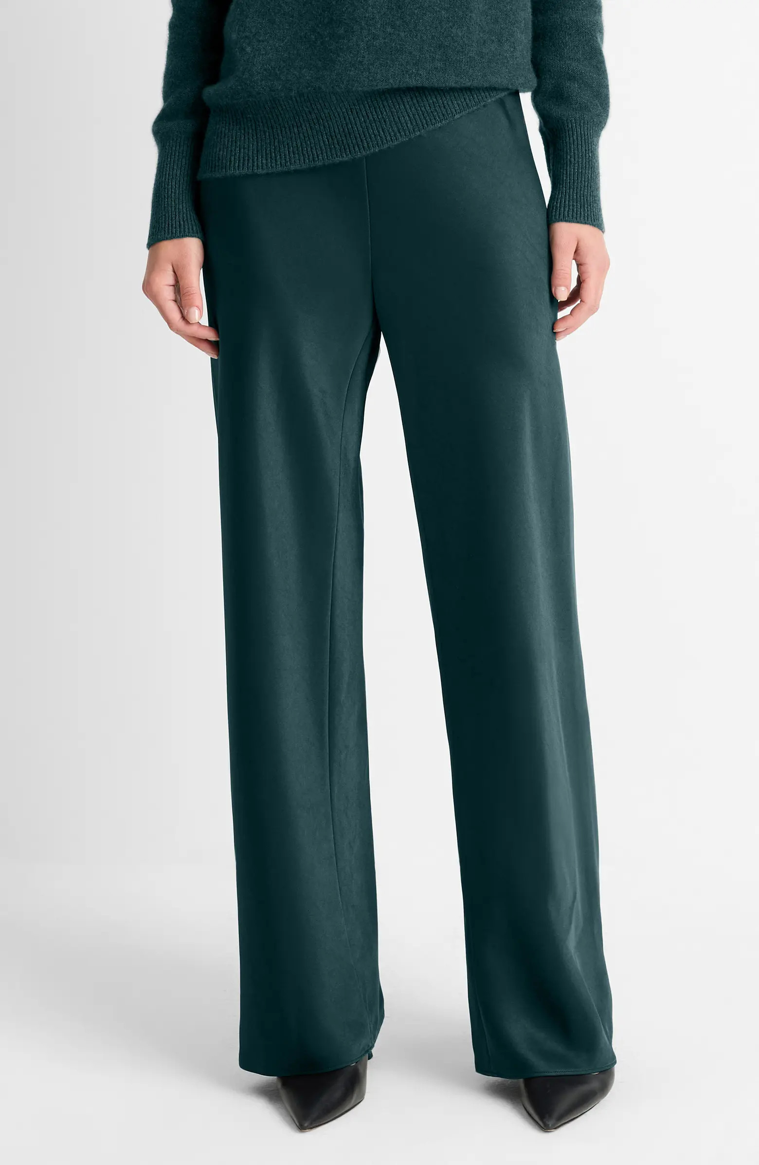 Fluid High Waist Straight Leg Pants | Nordstrom