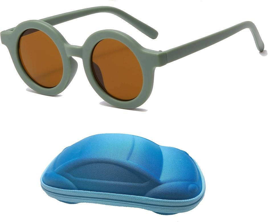 Kids Sunglasses UV400 Protection Cute Round Glasses for Toddler Boys Girls Age 2-7 | Amazon (US)