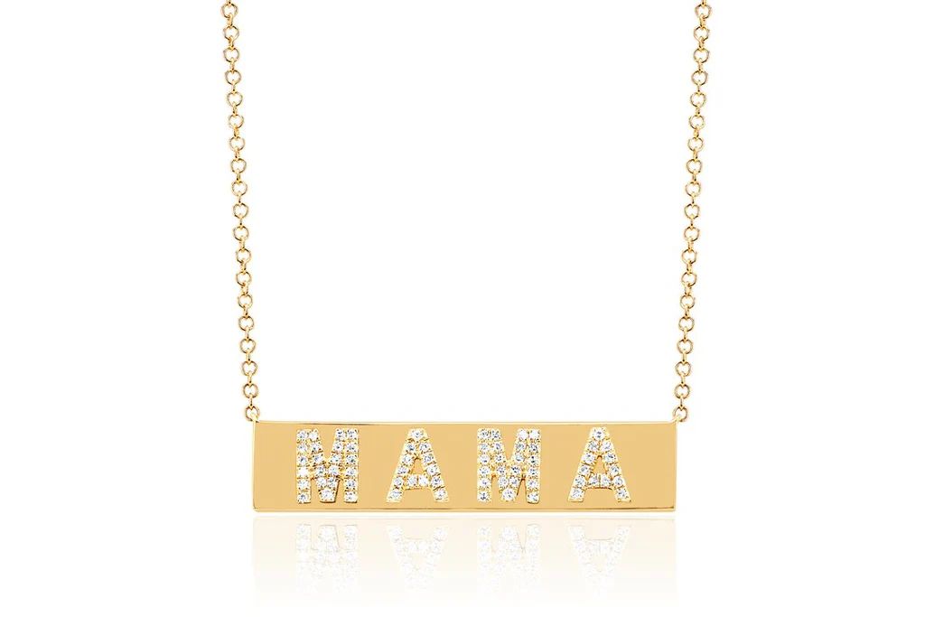 Diamond Mama Nameplate Necklace | Monarch Market