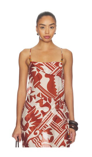 Caila Top in Brown Riviera Abstract | Revolve Clothing (Global)