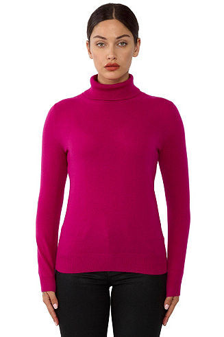 Women's 100% Pure Cashmere Long Sleeve Turtleneck Pullover Sweater | Macy's