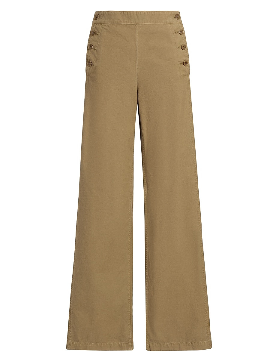 Women's Reed Cotton Sailor Pants - French Khaki - Size 0 | Saks Fifth Avenue