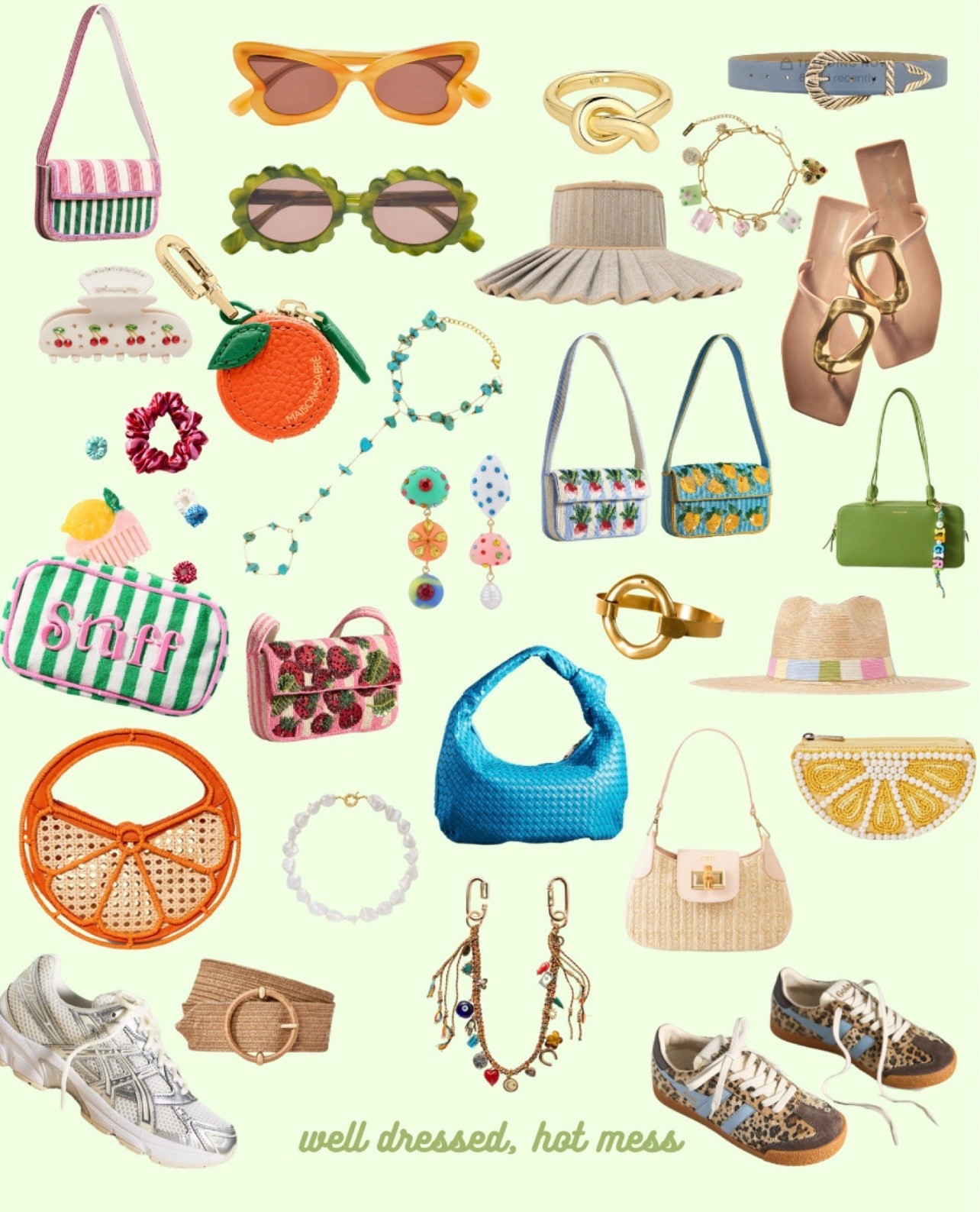 SPRING ACCESSORIES 🌼🌿

Spring, spring accessories, accessories, accessory, purses, purse, handbags, jewelry, spring jewelry, best jewelry, trendy jewelry, beaded bag, bag charm, sneakers, leopard sneakers, sandals, summer, summer accessories, earrings, sunglasses, hair accessories, lemon, fruit accessories, charm, belts, pastel, colorful, colorful accessories, spring accessory favorites 

#LTKSeasonal #LTKootd #LTKFestival