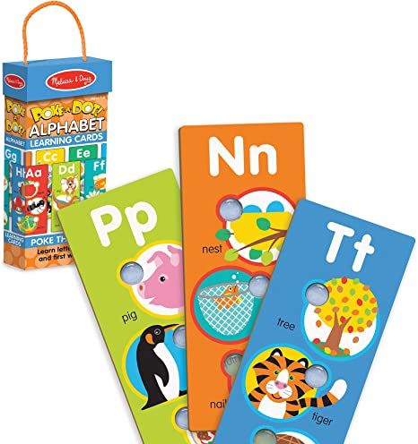 Melissa & Doug Poke-a-Dot Alphabet Learning Cards - Interactive Alphabet-Themed Learning Cards Fo... | Amazon (US)