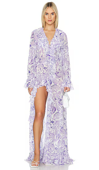 Bellen Dress en Purple Bandana | Revolve Clothing (Global)