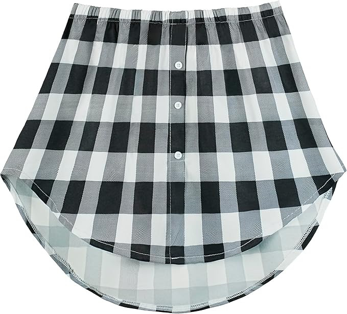 OBBUE Women's Mini Adjustable Shirt Extender Removable Layering Half Length Underskirt with Butto... | Amazon (US)