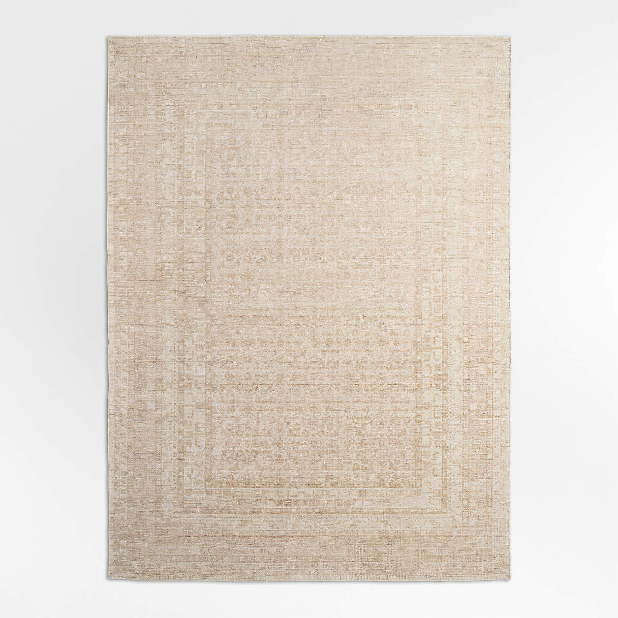 Reims Wool Blend Traditional Handwoven Brown Area Rug 8'x10' | Crate & Barrel | Crate & Barrel