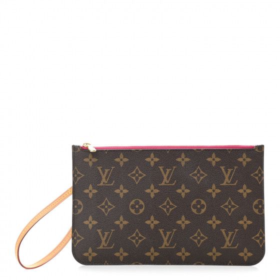 LOUIS VUITTON Monogram Neverfull MM GM Pochette Fuchsia | FASHIONPHILE | Fashionphile