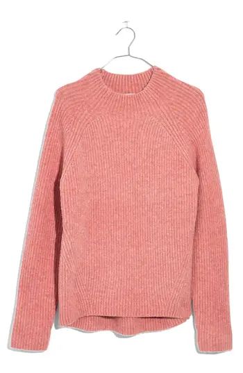 Women's Madewell Northfield Mock Neck Sweater, Size X-Small - Pink | Nordstrom