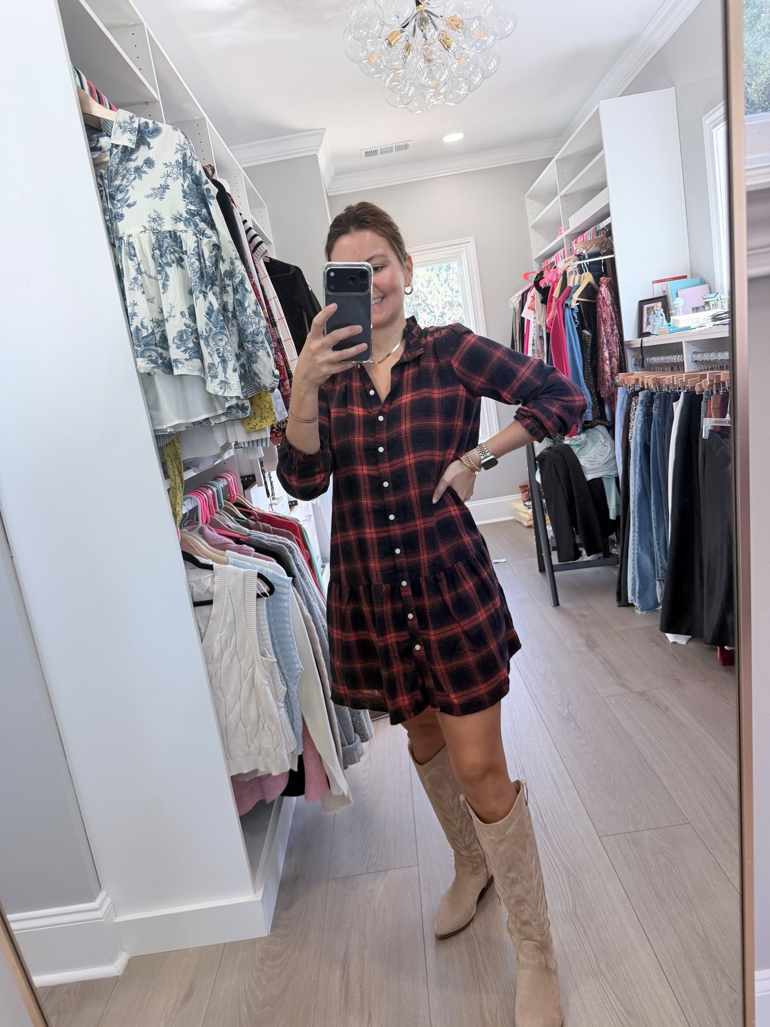 This is the perfect fall dress! I sized down to an xs petite because it is flowy! This is an older dress but I found one also made by Loft! 

#LTKHoliday #LTKootd #LTKPetite