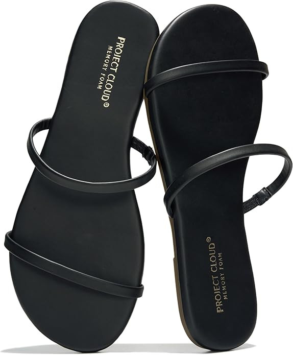 Project Cloud Summer Sandals for Women 2026 - Memory Foam Insole and Eco-Crafted Leather Beach Fl... | Amazon (US)