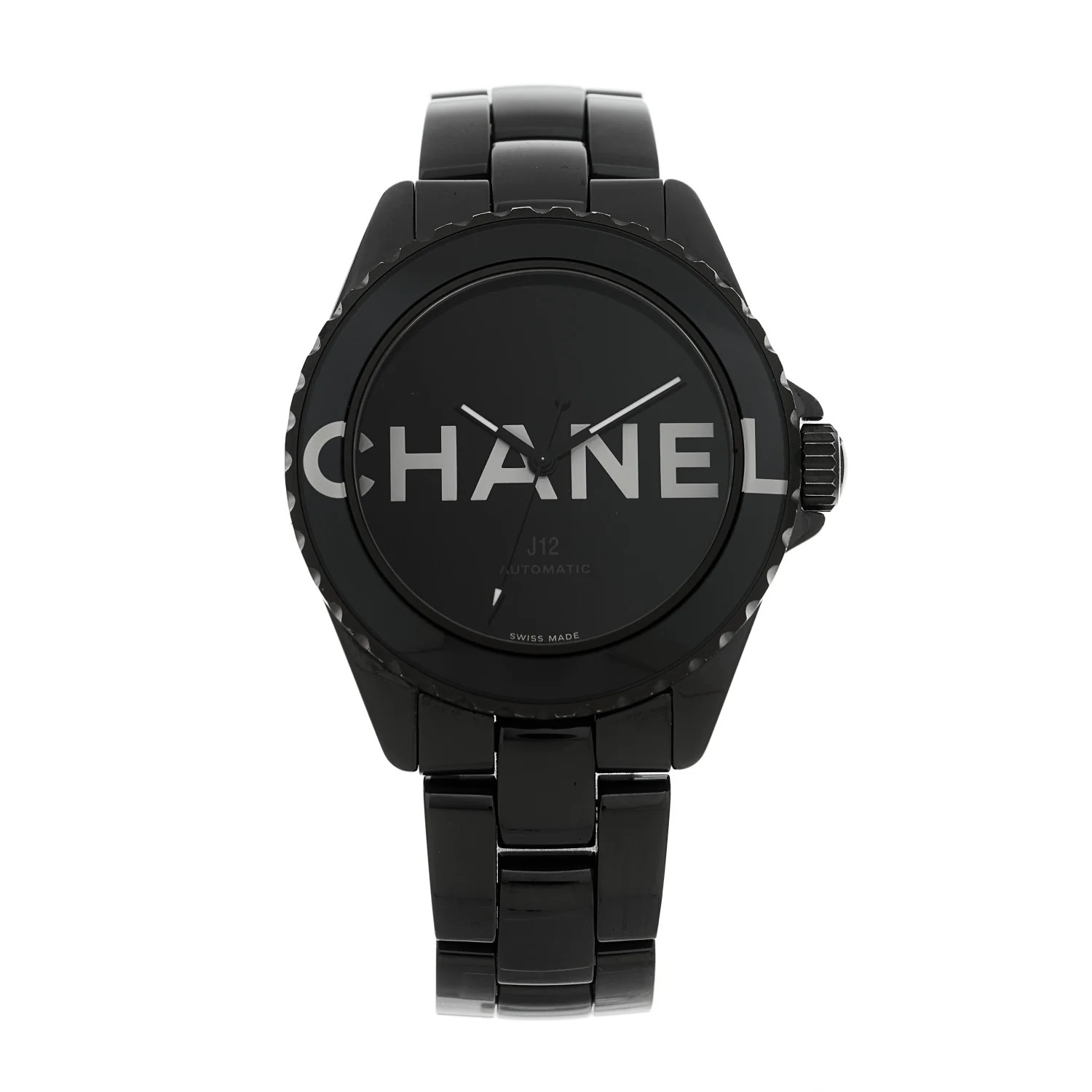 Stainless Steel Ceramic 38mm J12 Wanted de Chanel Automatic Watch Black | FASHIONPHILE (US)