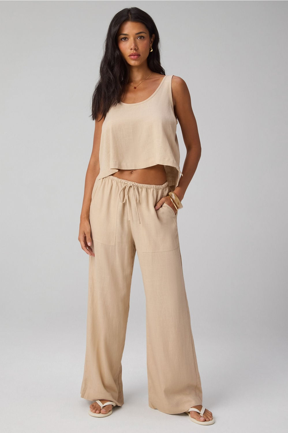 Lifestyle Linen Straight Leg Pant | Fabletics