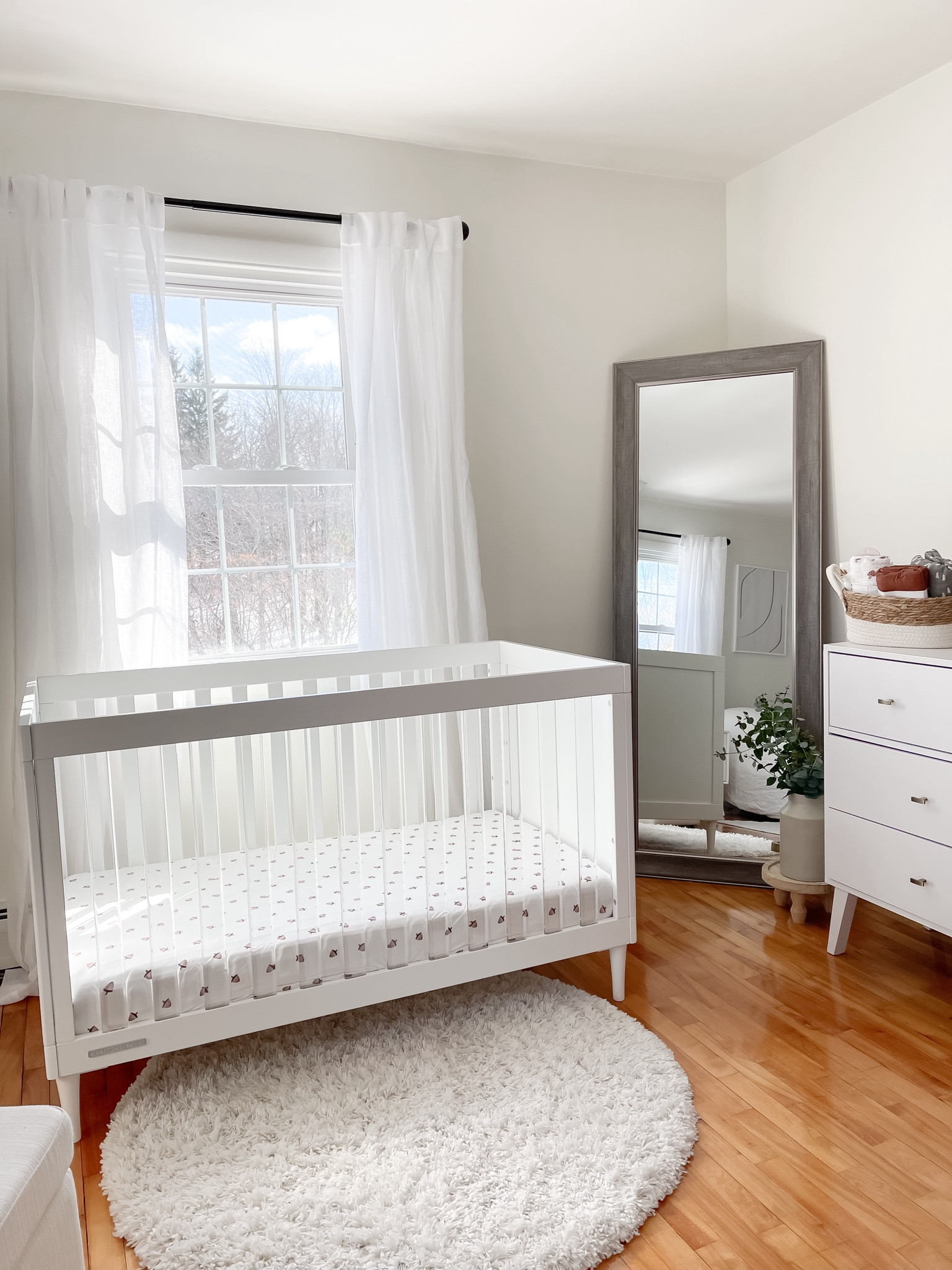 Started on the nursery today. Love this unique crib with acrylic slats on one side! Going for a neutral vibe with forest animals eventually!

#LTKfamily #LTKbump #LTKbaby