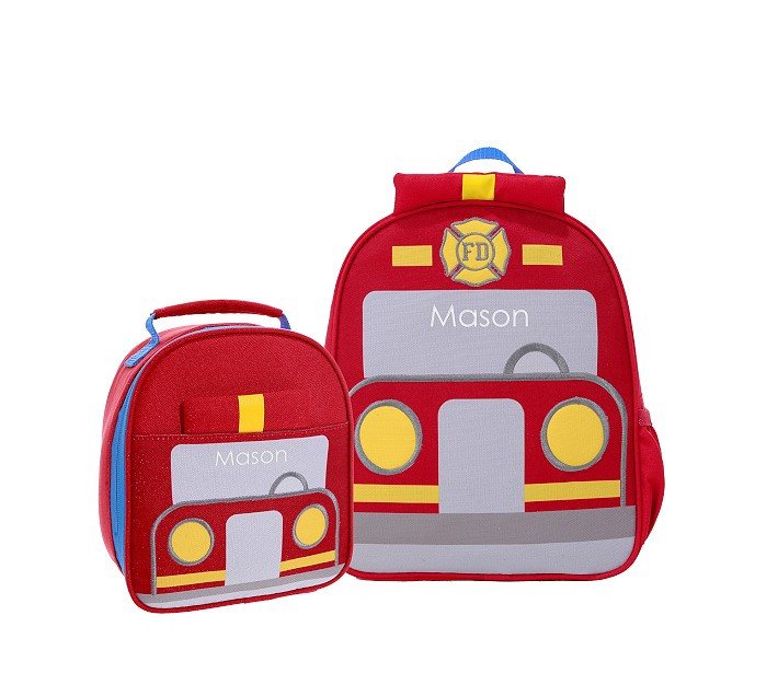 Little Critters Firetruck Backpack & Lunch Bundle, Set of 2 | Pottery Barn Kids