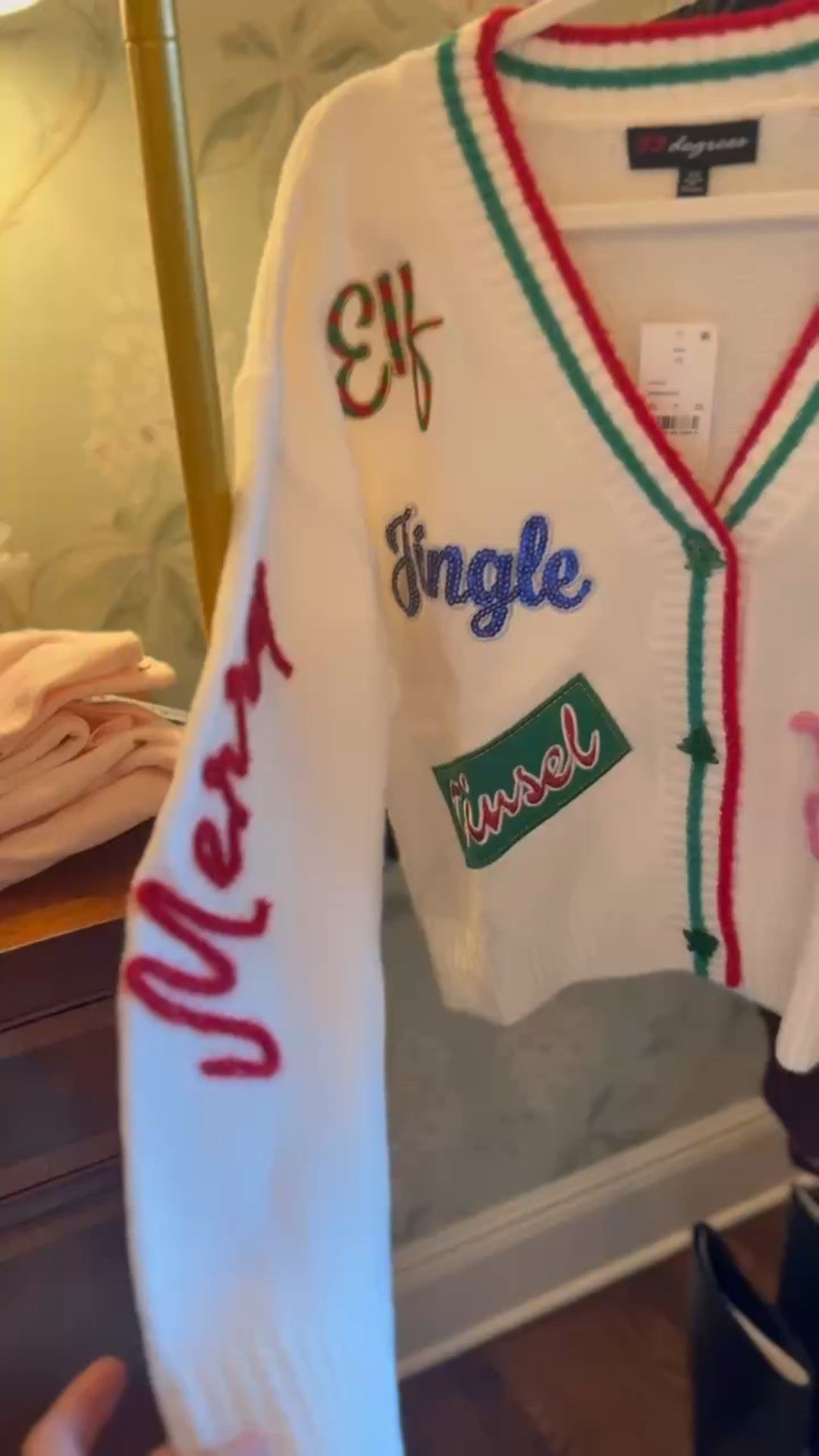 Holiday sweater that is too cute for a layered look to any holiday party! 

#LTKParties #LTKHoliday #LTKFindsUnder50