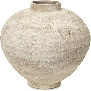 Textured Ceramic Vase – Modern Rustic Decorative Pottery for Home, Mantel, Shelf, or Table Cent... | Amazon (US)