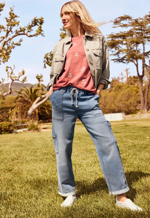 m jeans by maurices™ Soft Knit High Rise Ankle Jogger | Maurices