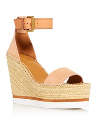Click for more info about Women's Glyn Leather Espadrille Platform Wedge Ankle Strap Sandals