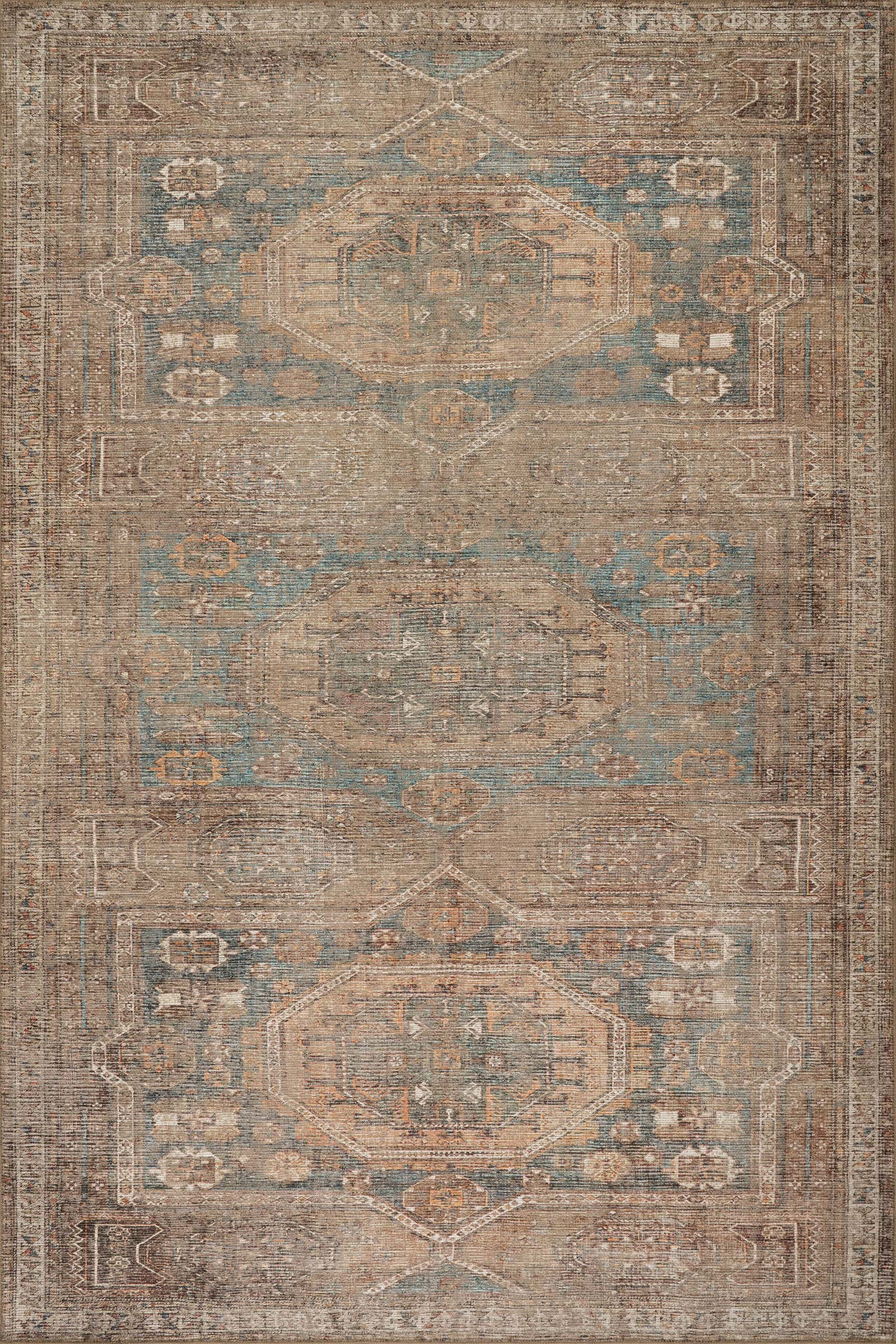Valoa Vintage and Distressed Rug | Multicolor | Rugs USA