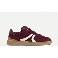 Stradivarius Leather trainers BURGUNDY 5 | Stradivarius (UK)