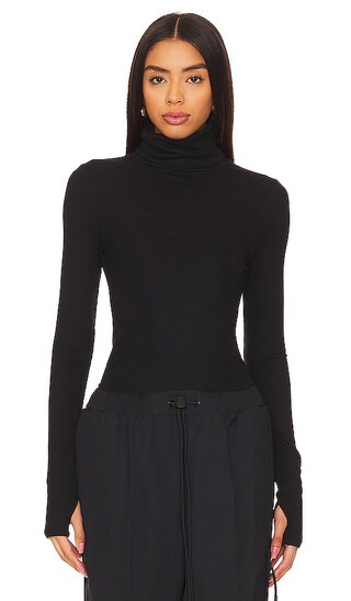 Jackson Rib Turtleneck Top in Black | Revolve Clothing (Global)
