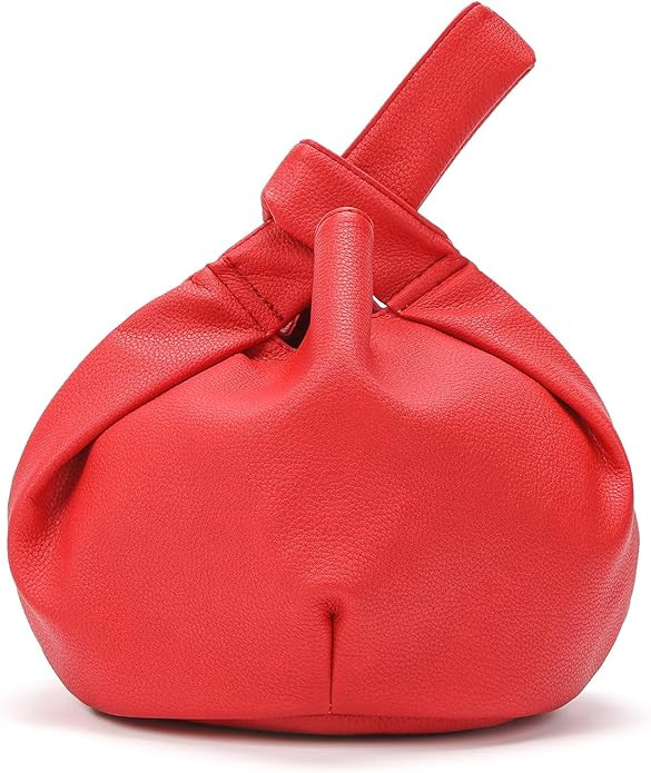 Women's Wrist Knot Tote Bag Small Soft Faux Leather Wristlet Handbags Elegant Clutch Purse for Gi... | Amazon (US)