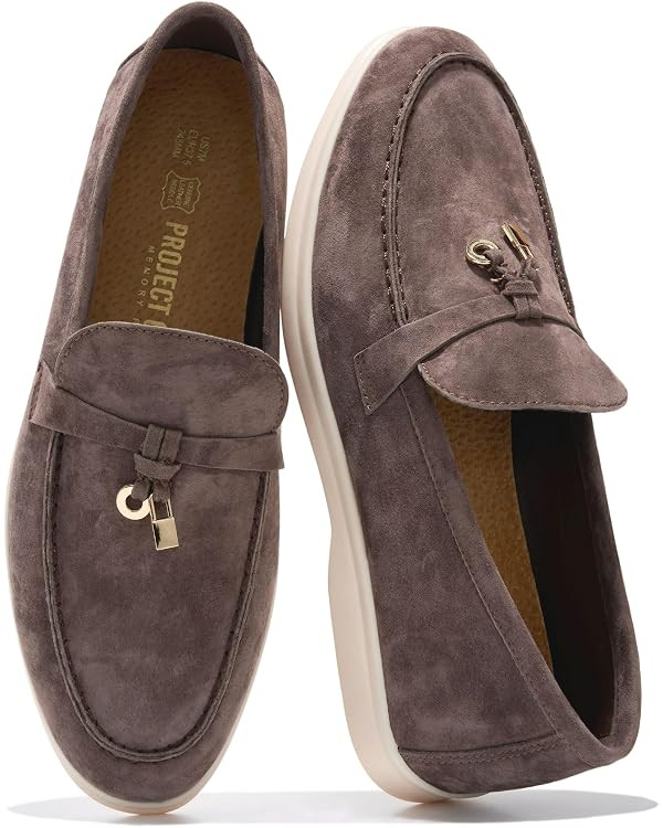 Project Cloud 100% Genuine Leather Womens Shoes - Lightweight Moccasins Loafers for Women with Me... | Amazon (US)