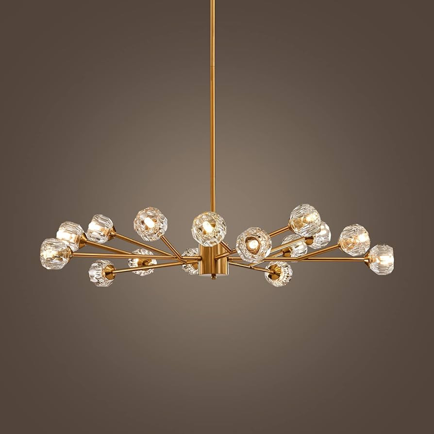 AGV Lighting CH006 Modern K9 Crystal Chandelier Light, Modern Sputnik Chandelier Ceiling Light wi... | Amazon (CA)