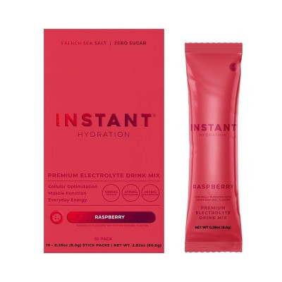 Instant Hydration Raspberry Electrolyte Drink Mix Sports Drink - 10ct/80gms | Target