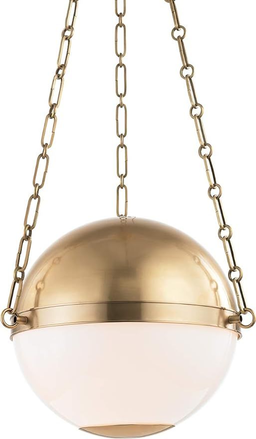 Hudson Valley Lighting MDS750-AGB Transitional Two Light Pendant from Sphere No.2 Collection in B... | Amazon (US)