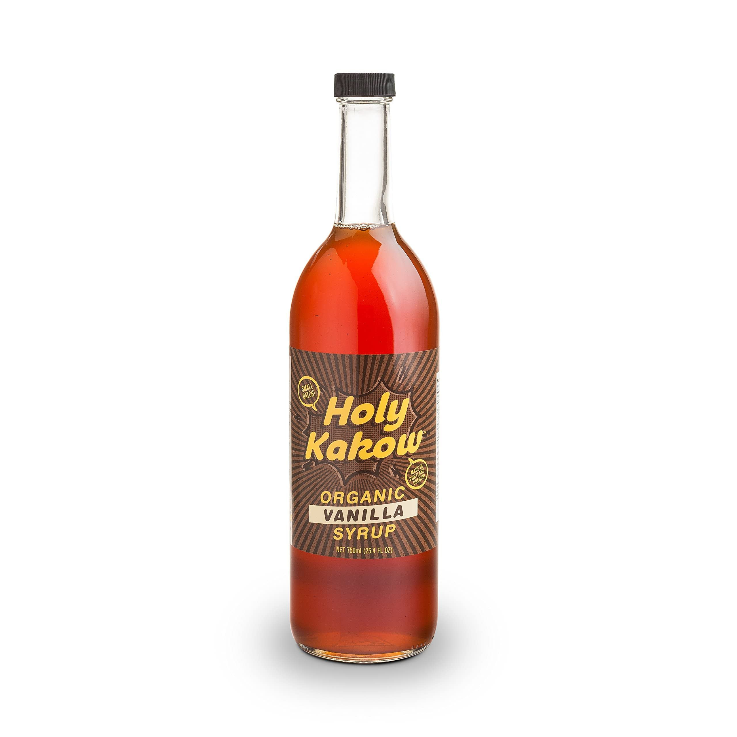 Holy Kakow Organic Vanilla Coffee Syrup - Vanilla Syrup, Cafe Syrup, Organic Syrup for Coffee, Vanilla Syrup for Coffee, Add to Latte, Cocktail & Shake, Real Food Ingredients, Specific Flavor - 750ml | Amazon (US)