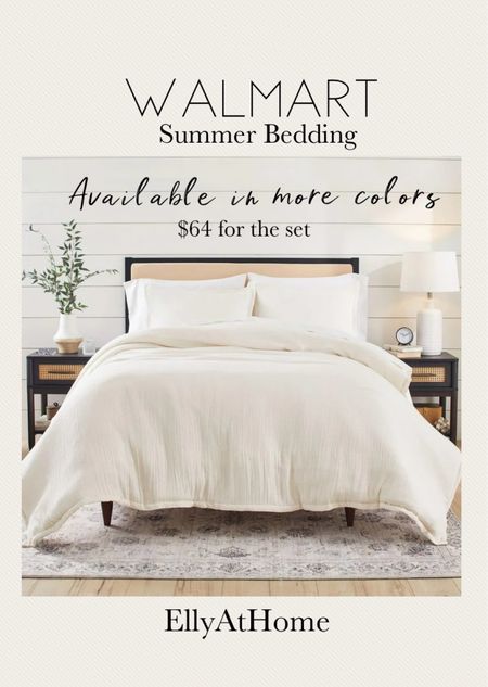 Better Homes and Garden gauze neutral summer bedding only $64 for the set! Available in more colors. Bedroom, guest bedroom. Shop cool sheets, throw pillow and blanket, area rugs, bed frame  Neutral home. Summer home decor accessories. Walmart, free shipping 

#LTKHome #LTKFindsUnder50 #LTKSaleAlert