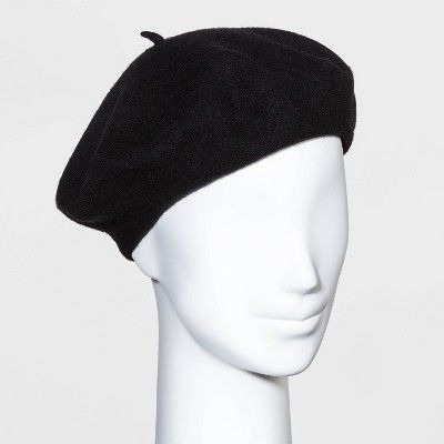 Women's Wool Knit Beret - Wild Fable™ - Black One Size | Target