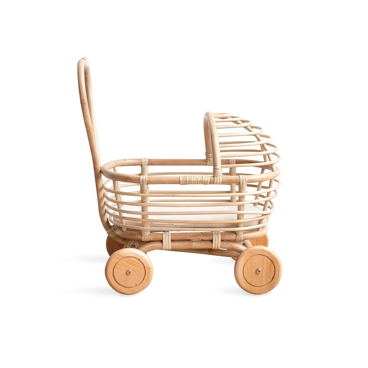 Ellie & Becks Co. Harlow Rattan Doll Pram (Color: Natural) | The Tot