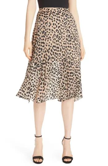 Women's Alice + Olivia Athena Leopard Spot Skirt | Nordstrom
